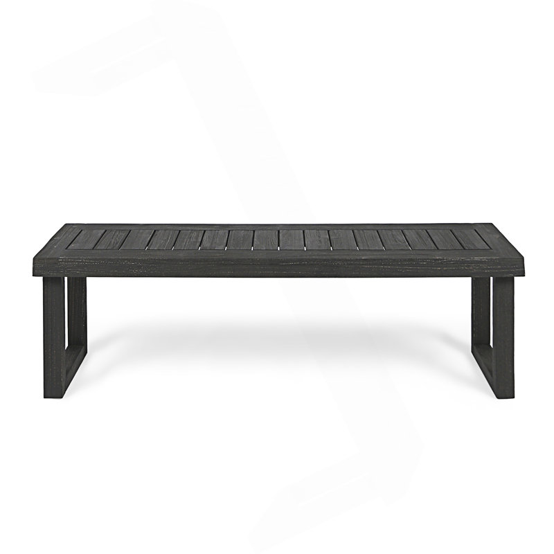 Banc de patio moderne, banc industriel avec base luge