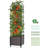 Carlinda Raised Garden Bed Planter Box With Wheels,Tomato Cage Planter With Trellis