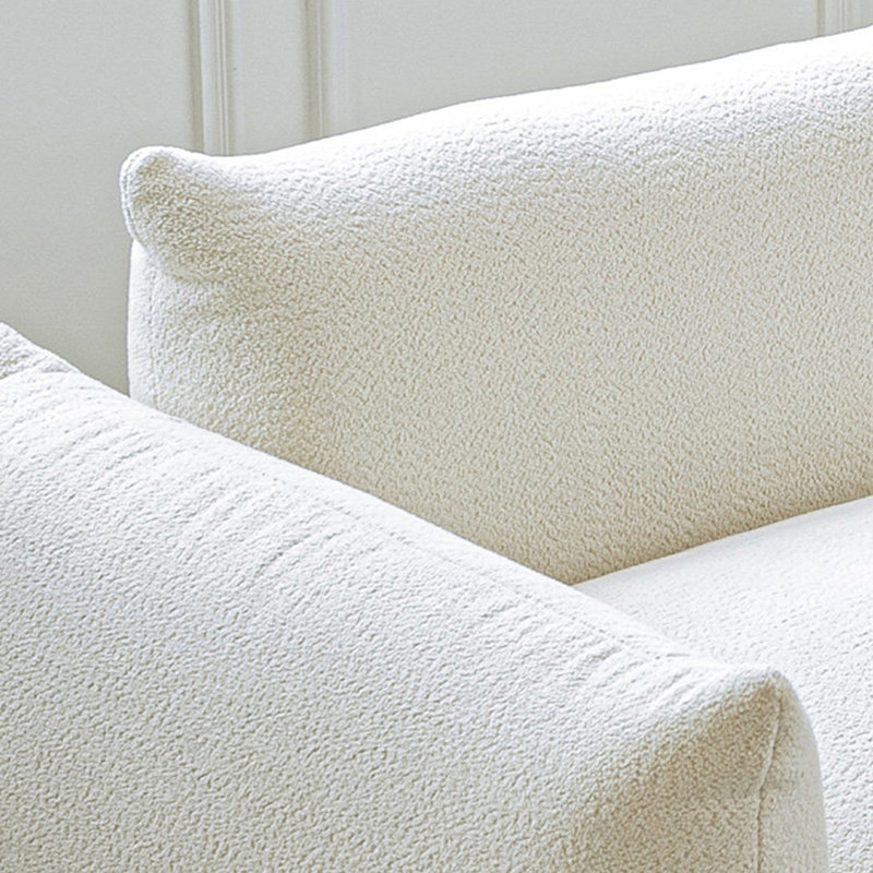 Causeuse-coussin modulaire en chenille blanche