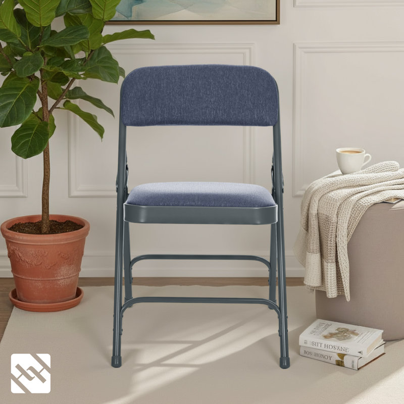 Bernadine Fabric Padded Folding Chair, Imperial Blue