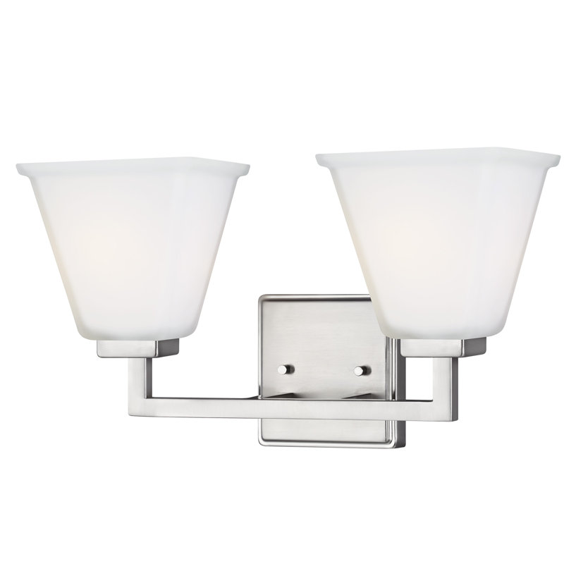 Ellis Harper Two Light Bath from Generation Lighting , Brushed Nickel, No