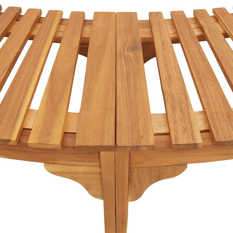 Hot Tub Surround Brown Solid Acacia Wood, 55.5cm H x 255cm W x 255cm D