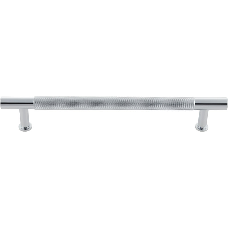 Beliza Knurled Bar Pull, Polished Brass, 6 5/16"