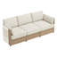 Canapé modulaire d'extérieur 3 pièces