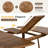 Modern 5-Piece Patio Extendable Wooden Dining Table Set with Rattan Arm Chairs