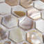 Conchella Hex Natural 11-1/2" x 11-5/8" Natural Shell Mosaic Tile