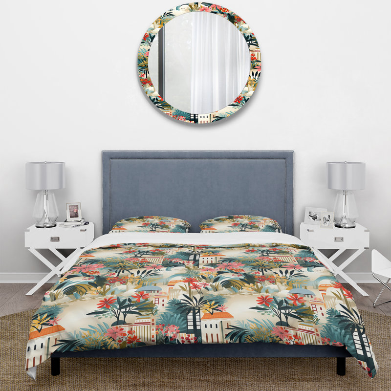 Urban Jungle Mirage II - Ensemble de housse de couette tropical - Microfibre de polyester