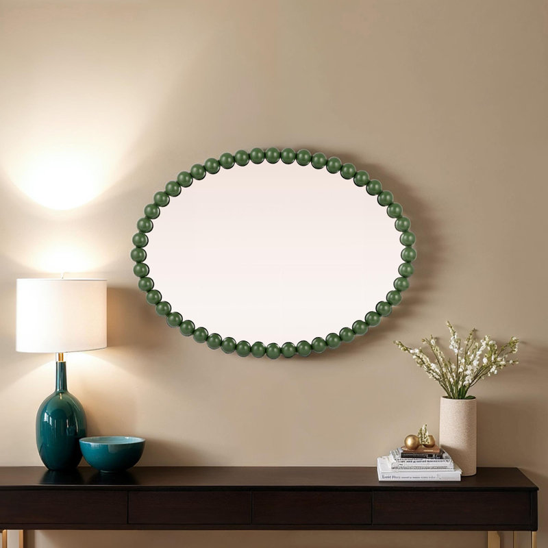 Metal Ball Framed Wall Mirror