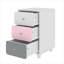 Liston 3 Drawer Bedside with Custom Green and Pink Panel Design