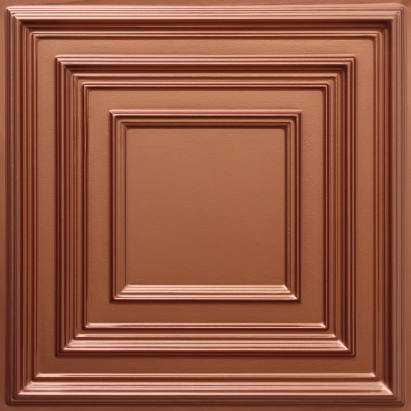 Carreau de plafond en PVC 2 pi x 2 pi Falkirk Perth, Cuivre antique