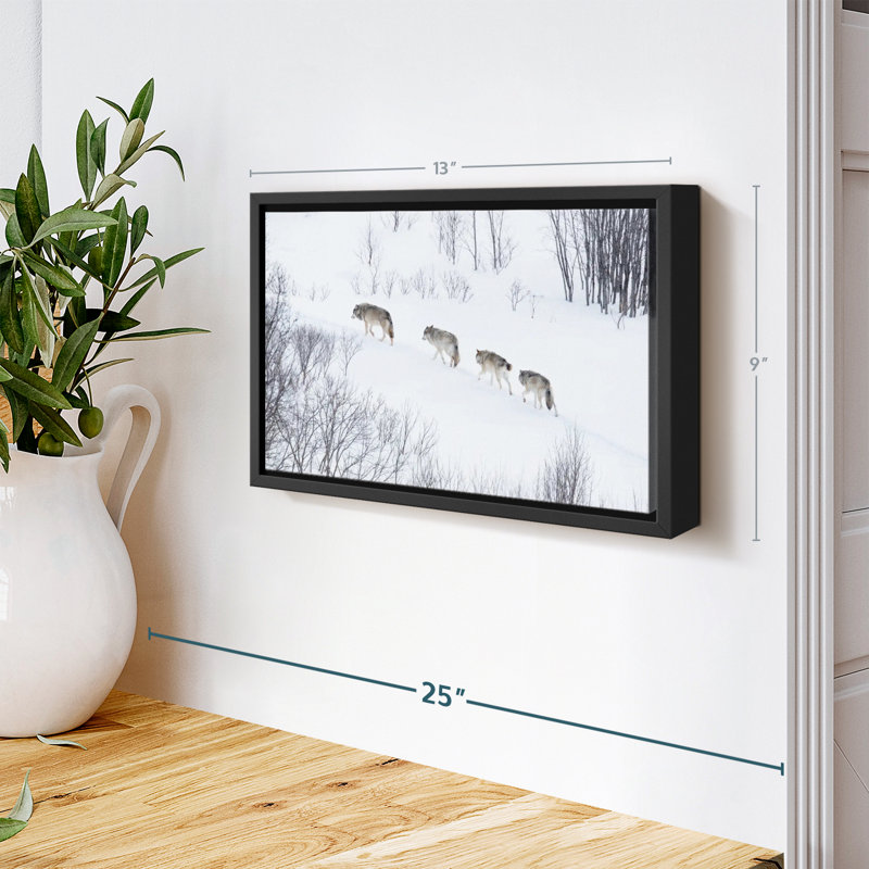 «Winter Wolf Pack Wall Art», H 9 po x l 13 po