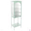 Élégante armoire haute en verre trempé avec porte ajustable