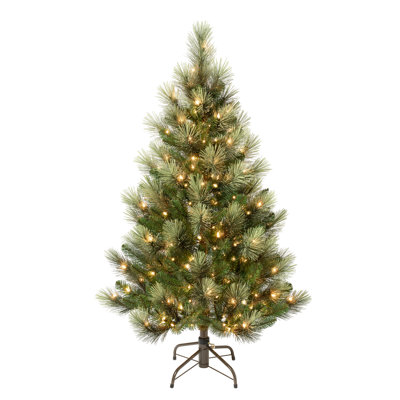 The Holiday Aisle® Charleston Pine Slim Tree with Clear Lights
