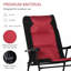 Ensemble de meubles de patio 2 pièces Outsunny avec 2 chaises berçantes pliantes rembourrées, style bistro pour véranda, camping, balcon, rouge