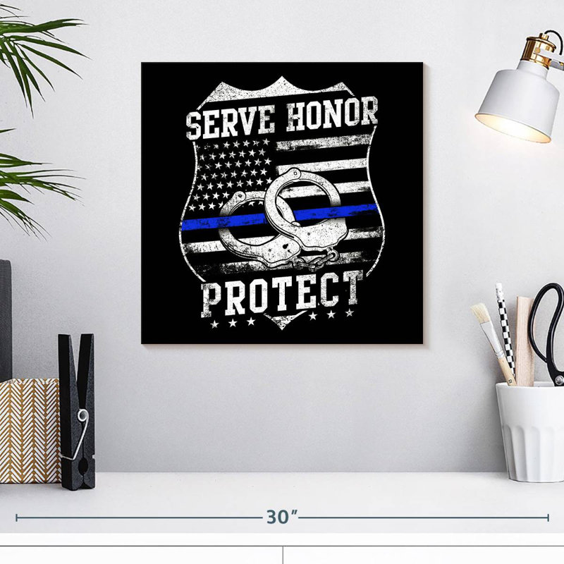 Lelar Serve Honor Protéger, H 16 po x l 16 po
