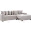 108.93", Modular L Shaped, Corduroy , Movable Footstool, Upgraded Handrails, Pillows, Bed - Converting Feature Upgrade Grey, Cup Holders, Making Function-1557889246