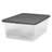 Homz 12 Qt Stackable Plastic Storage Container w/Snaplock Lid (4 Pack)-98967445