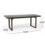 Table de salle à manger d'extérieur extensible en bois d'acacia (table incluse seulement)