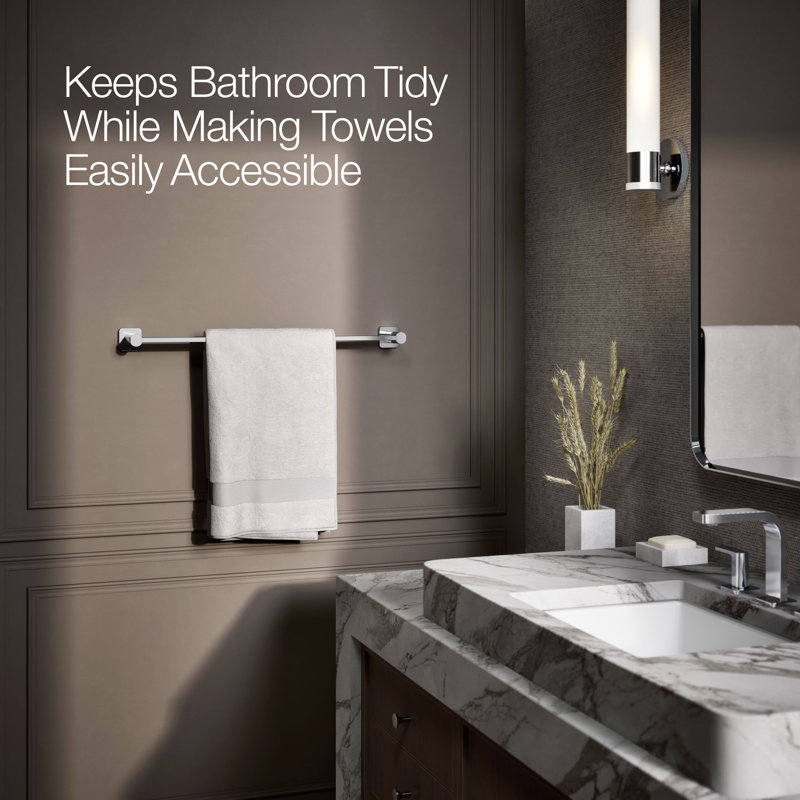 Parallel Towel Bar, Polished Chrome, 24"W