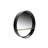 Barbera Round Metal Framed Wall Mirror with Wood Shelf