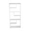 Cogan 188cm H x 85cm W Geometric Bookcase-1906598599
