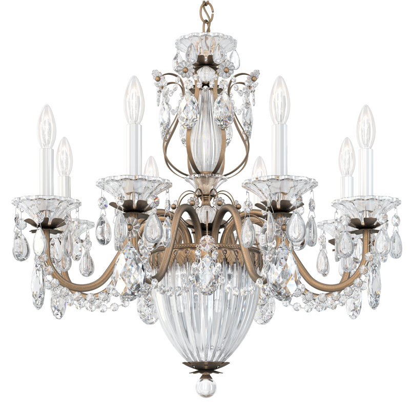 Bagatelle 11 - Light Chandelier, Etruscan Gold, Spectra Crystal Clear