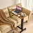 Overbed Table, Mobile Bed Side Table with 4 Wheels, Electric Lifting with Upgrade Button, Rolling Laptop Desk with Cup Holder, Height Adjustable Overbed Desk for Home, Office, Study-976521269