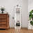  LED Lighted Full Length Mirror With Metal Stand, Contemporary Floor Mirror With Tempered Glass-1229567896