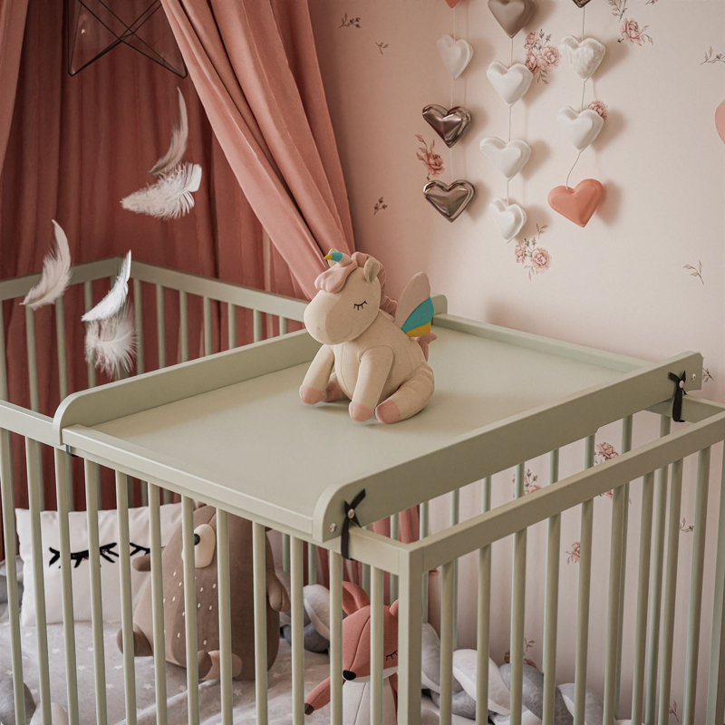 Cot Bed Gunulf for Baby's, Olive