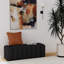 Banc d'appoint rembourré en tissu gris anthracite Delsur