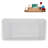 60" Streamline Soaking Glossy White Freestanding Tub and Tray With Internal Drain-108298620
