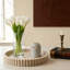Round Decorative Tray Modern Centerpiece For Living Room Coffee Table