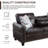 3-piece Synthetic Leather Sectional Sofa-436734138