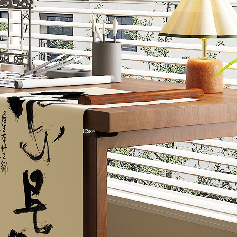 Bureau simple et élégant en bois de frêne massif, 29.52" H x 78.74" W x 23.62" D