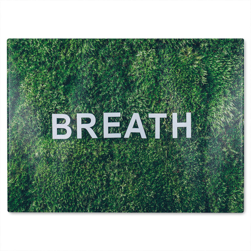 Wellness Breath Designer Glass Chopping Board