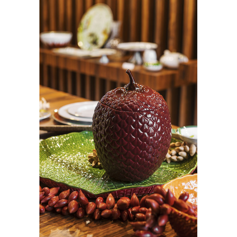 Amazōnia Decorative Object, 11.8" H x 8.46" W x 8.46" D, Red