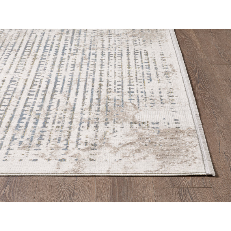 Valde Striped Machine Woven Area Rug , Rectangle 8' x 10'