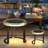 Solar Powered Integrated LED Floor Lamp End Table (set of 2)-89897335