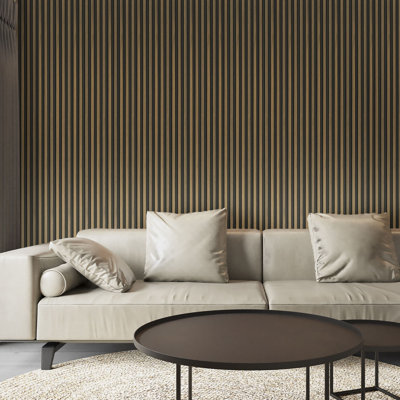 8Pcs 96''x6.3'' WPC Slat Wall Panel for Wall Décor, 3D Wood Fluted Wall Paneling,33.59 sq.ft