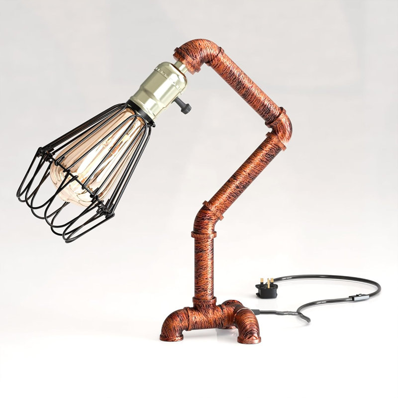 Metal Desk Lamp, Rustic Red