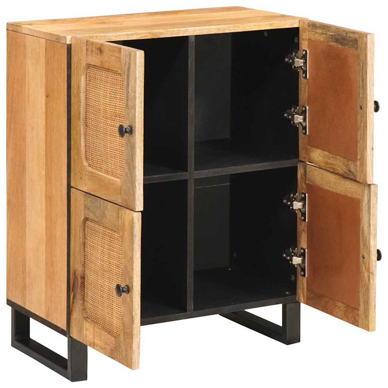 Solid Wood Rectangle Accent Cabinet
