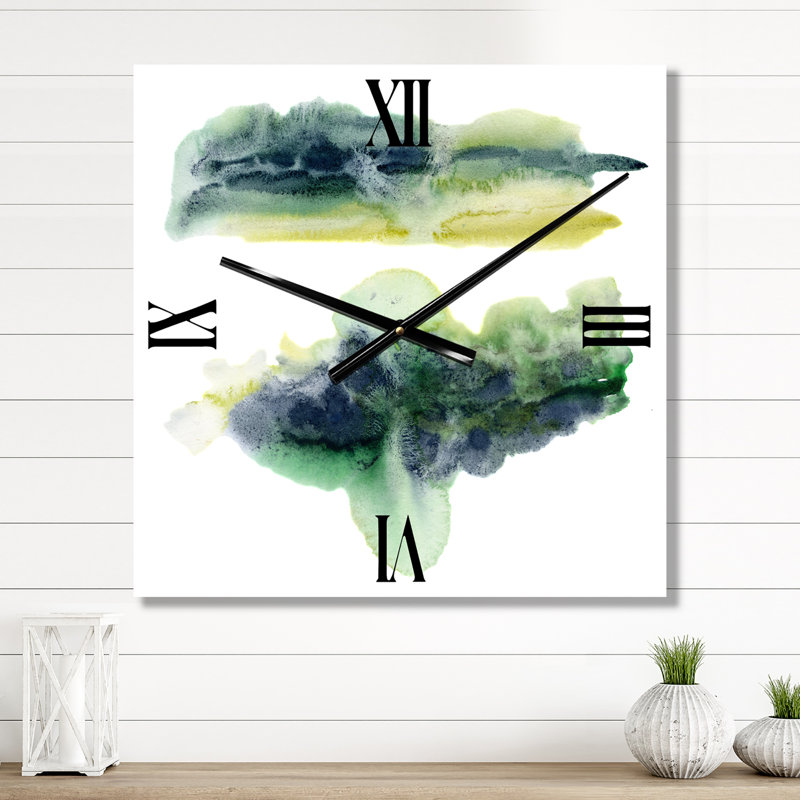 Horloge murale abstrait nuages avec points IV, Très grand