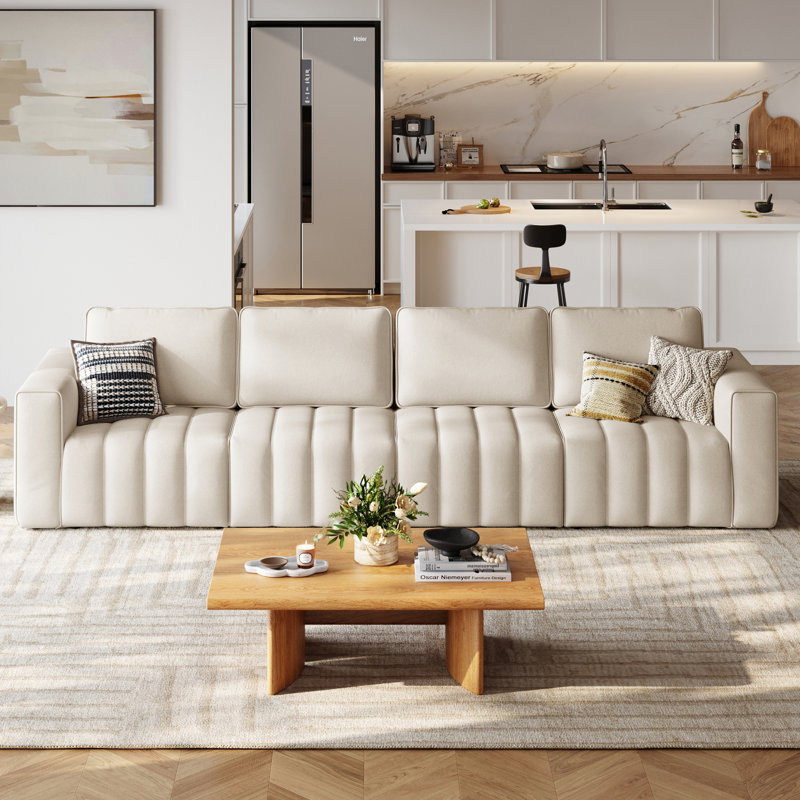 Canapé capitonné Hofmeister, Beige