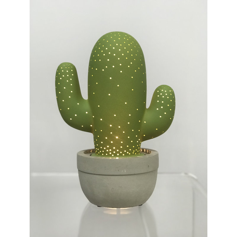 Veilleuse cactus en porcelaine