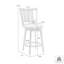Tabouret de bar en bois d'hévéa à hauteur de comptoir ou de bar Demeterius-136372184-164590582-164590583