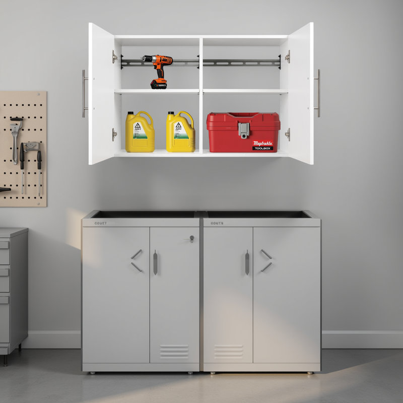 Armoire de rangement supérieure 36 po Barrayo - Armoires murales élégantes et spacieuses pour maximiser votre rangement, H 24 po x l 36 po x P 16 po, blanc 