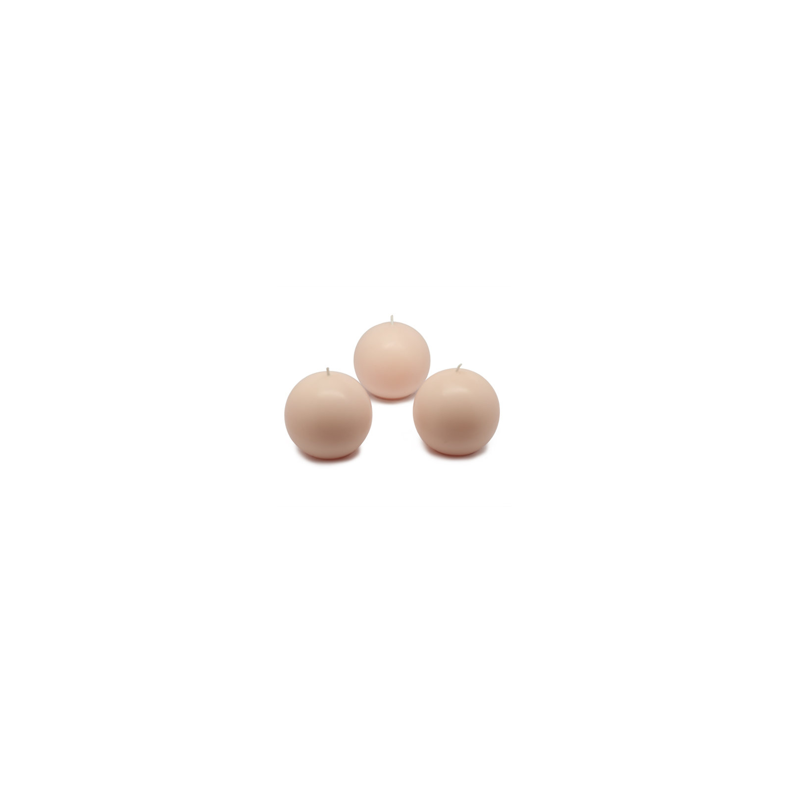 Ball Candle, 3" Diameter, Ivory, Set of 26