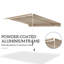 Patio Awning, Canopy Retractable Sun Shade Shelter W/ Manual Crank Handle For Deck, Yard-125181352-125181376