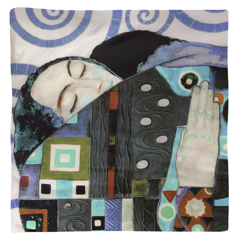 Serviette de coton 10 po Gustav Klimt, Bleu
