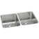 Lustertone 35.75" L x 18.5" W Double Basin Undermount Kitchen Sink Kit